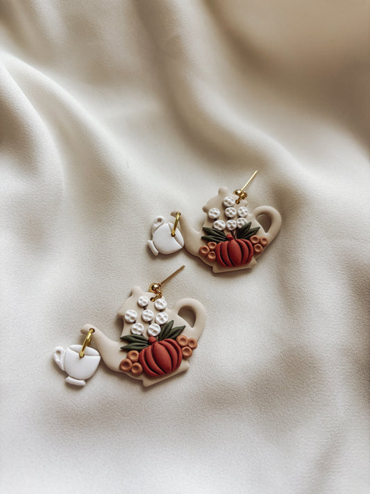 Autumn Teapot Earrings