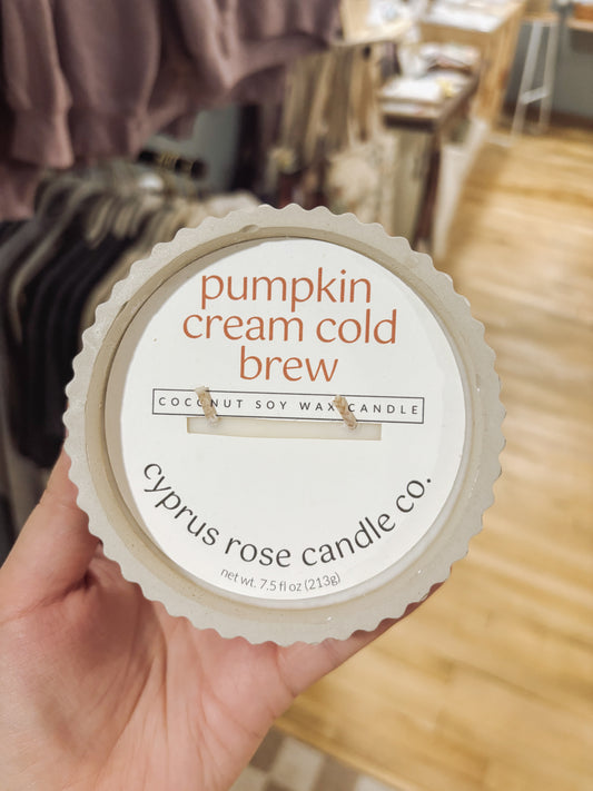 Pumpkin Cream Cold Brew Candle, 7.5oz