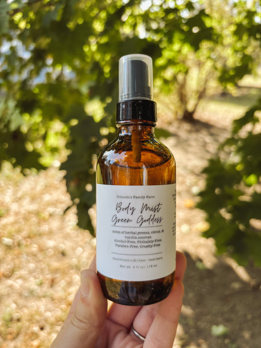 Natural, Locally Made, Body Spray