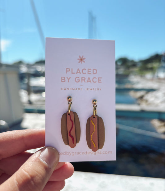 Hot Dog Earrings