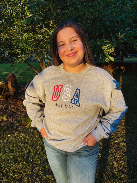 USA Puff Crewneck