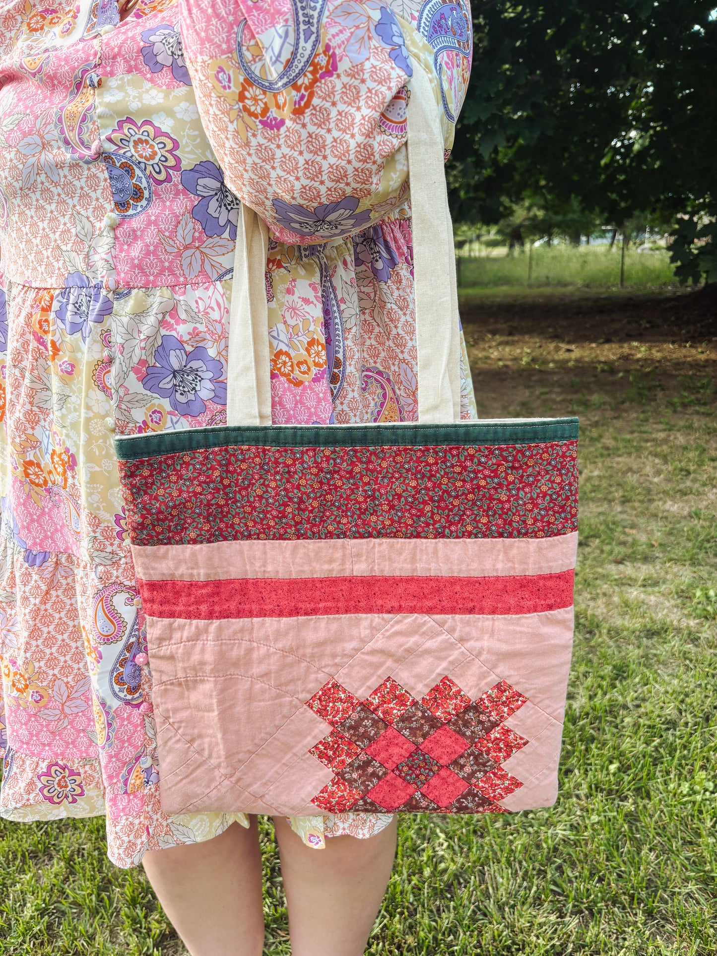 Handmade Quilted Tote Bag