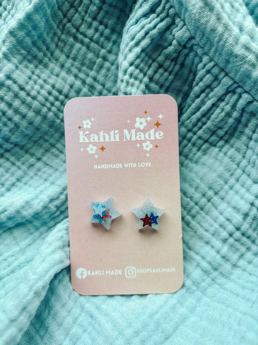 Fourth of July Star Stud Earrings