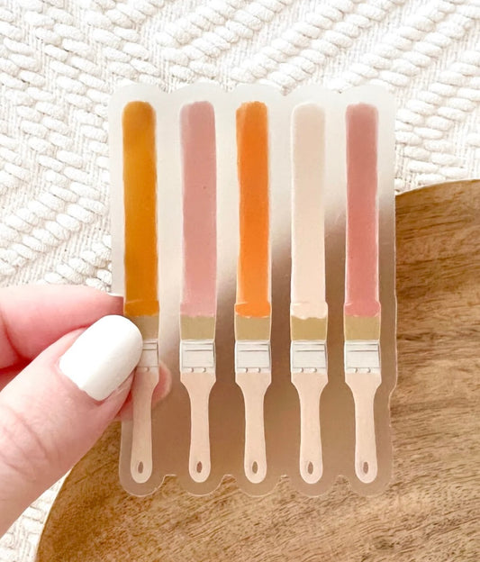 Sunset Paint Brush Palette Sticker