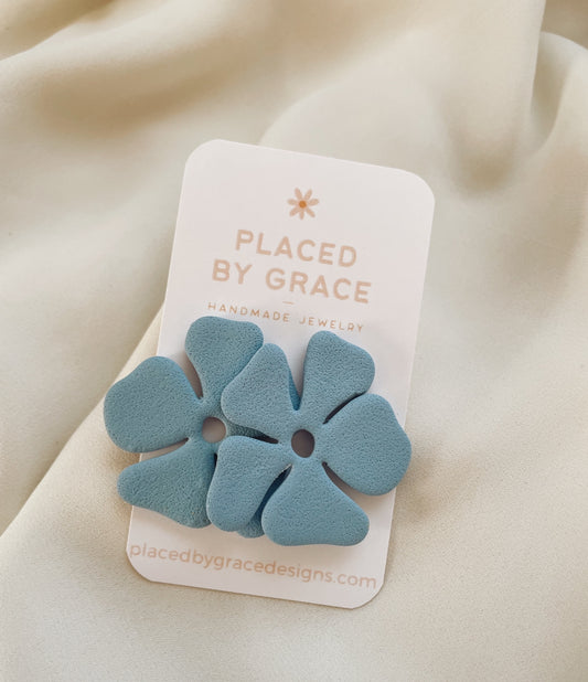 Blue Flower Studs