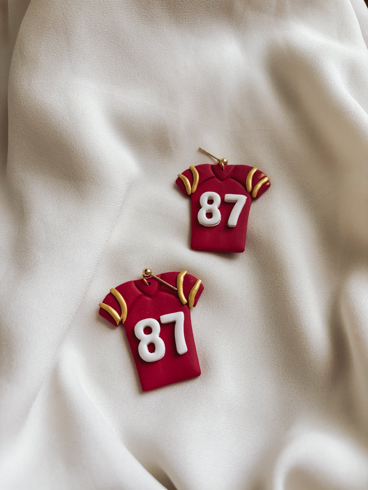 *CUSTOM* Football Jersey Earrings