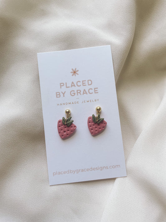 Mini Strawberry Earrings