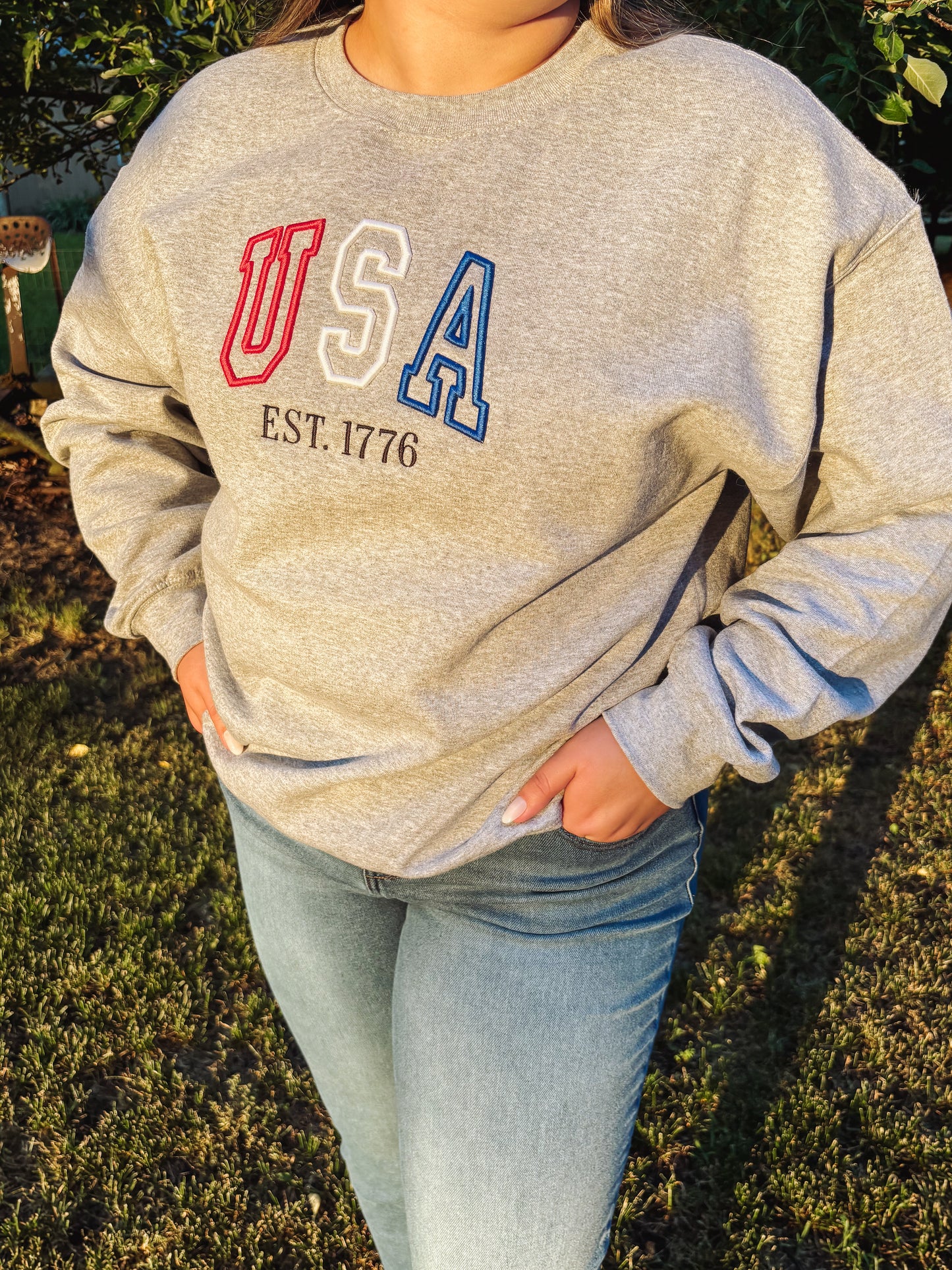 USA Puff Crewneck