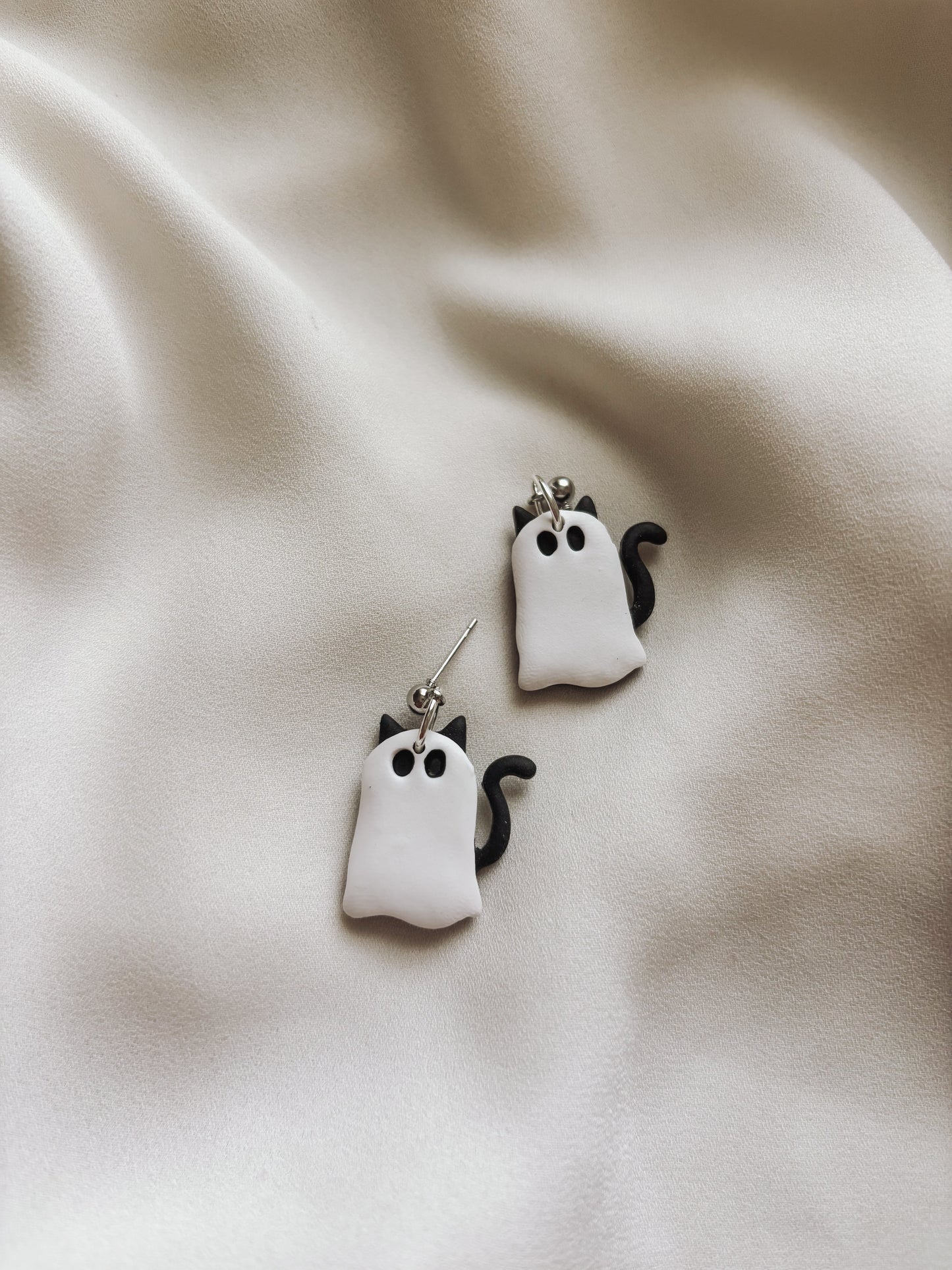 Ghost Cat Earrings