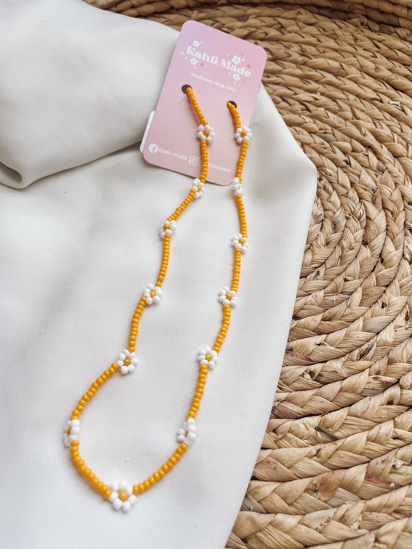 Daisy Beaded Necklace