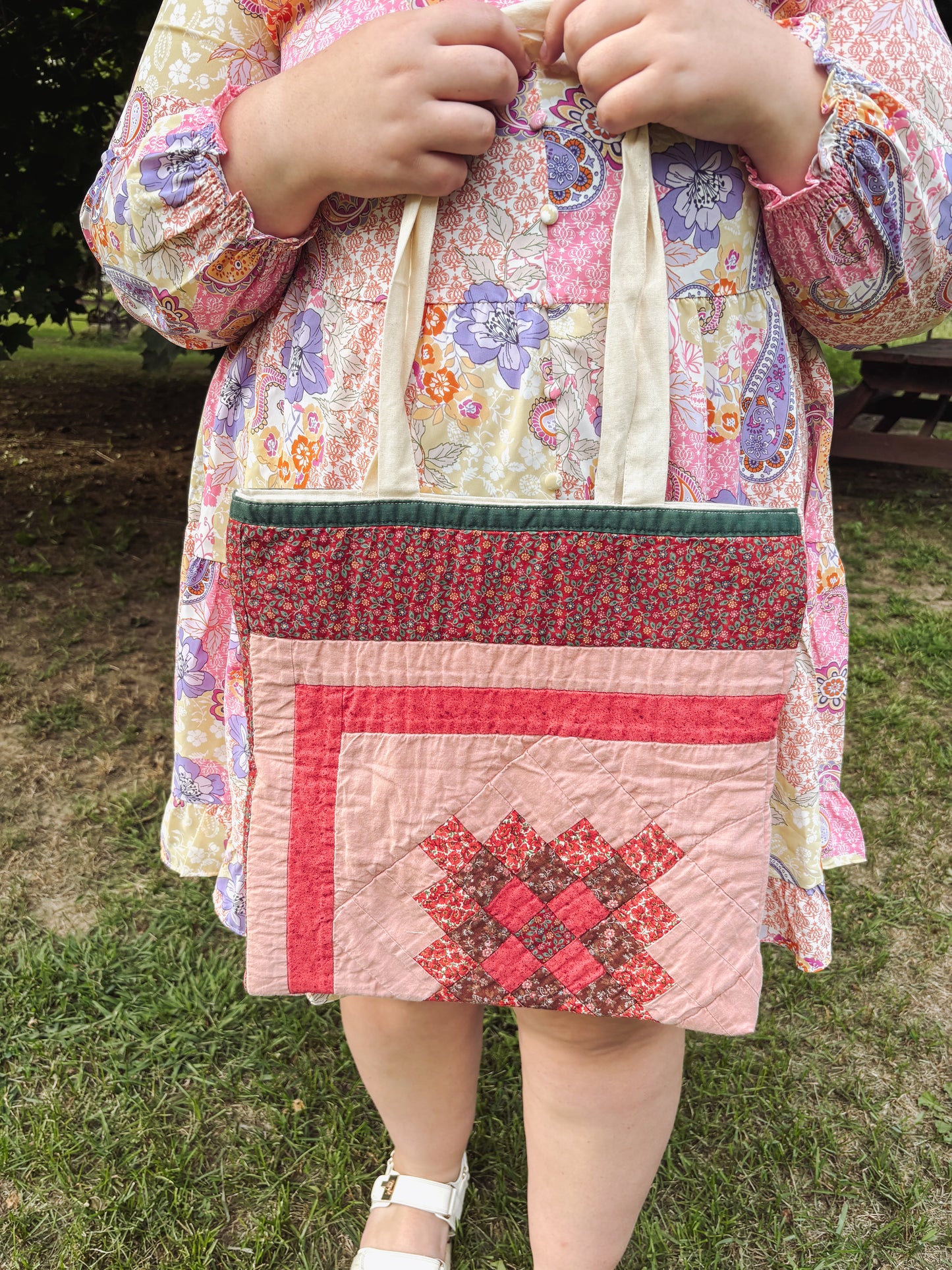 Handmade Quilted Tote Bag