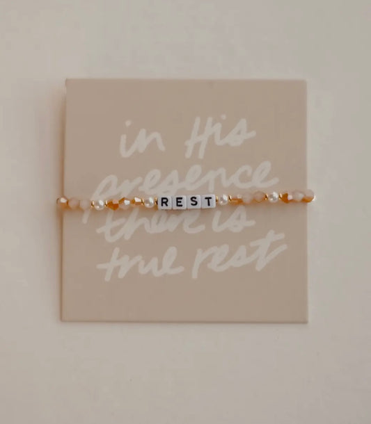 “Rest” Beaded Bracelet