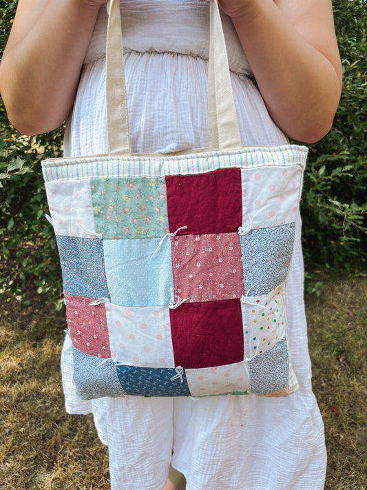 Handmade Quilted Tote Bag