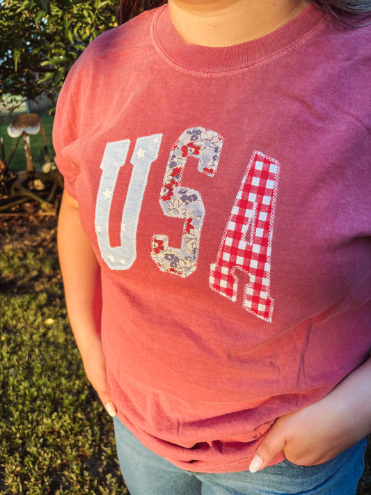 USA T-Shirt I Red