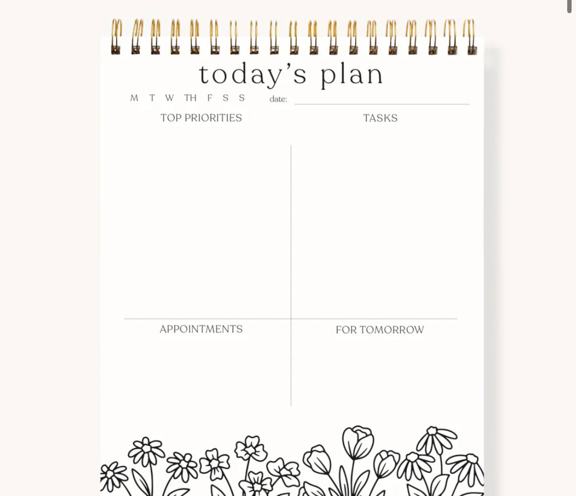 Color-In Spiral Daily Planner