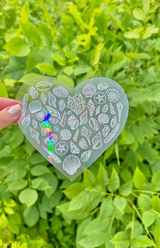 Heart Shell Sun-catcher Sticker