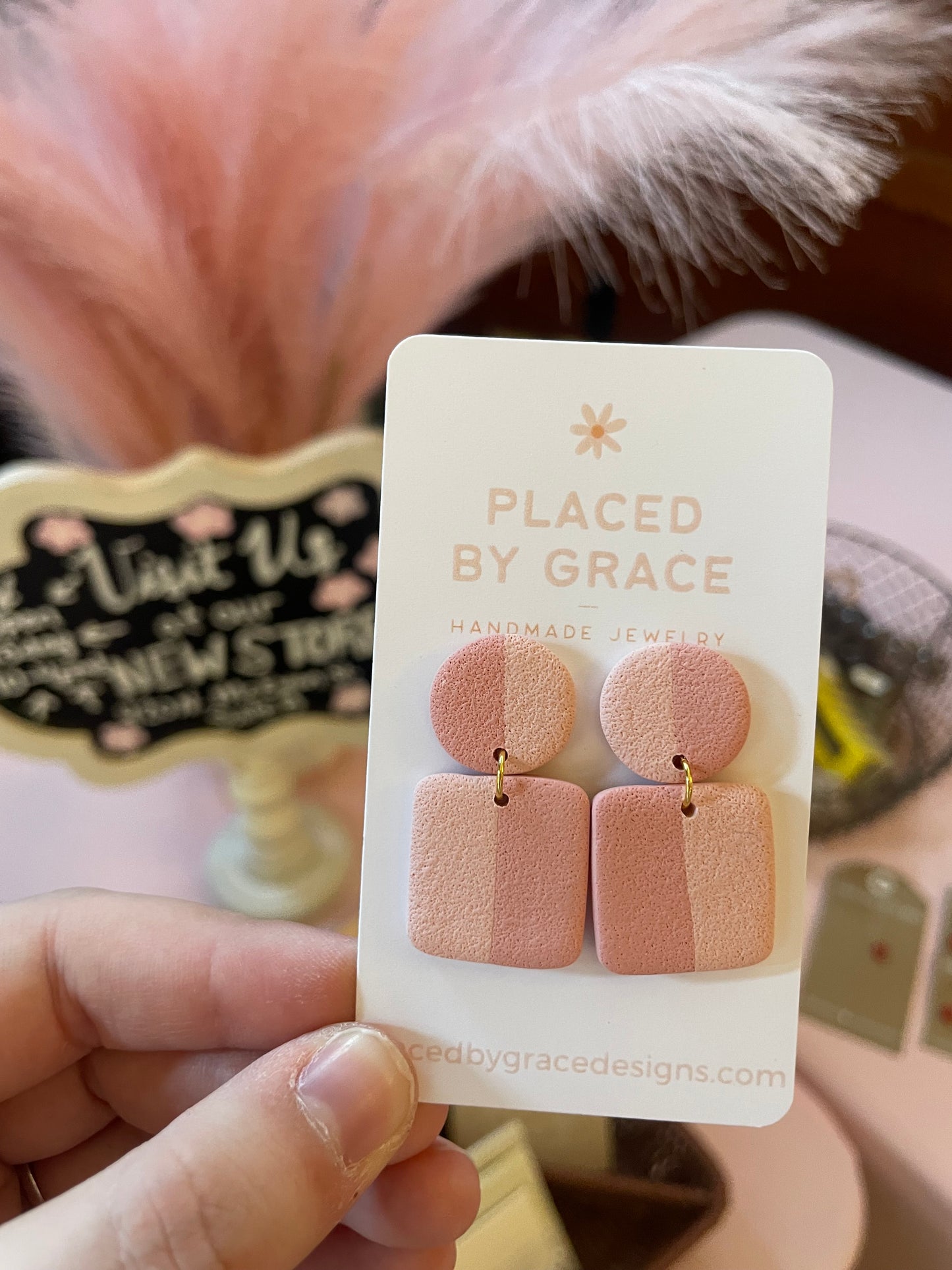 Two-Tone Mini Statement Earrings I Summer Clay Earrings