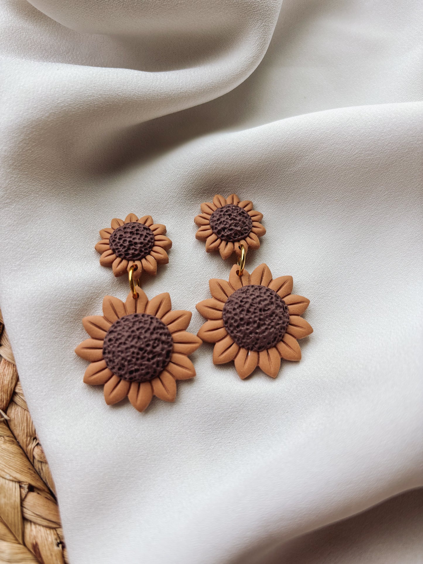 Sunflower Hoop Earrings