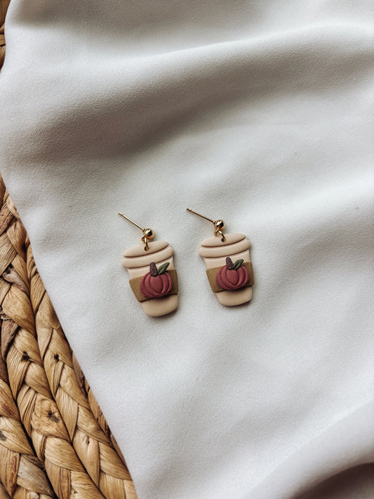 Pumpkin Spice Latte Earrings