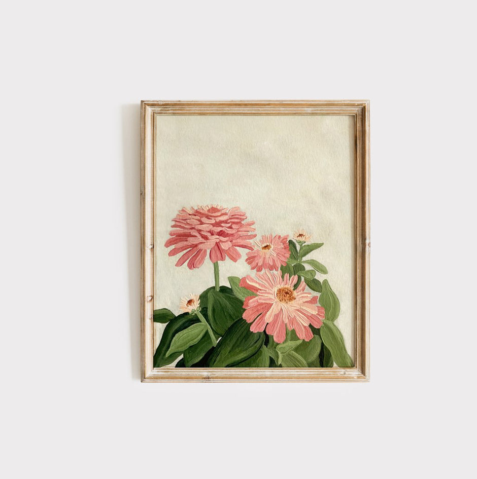 Zinnias in Full Bloom 8"x10" Print I Abbie Marie Studios