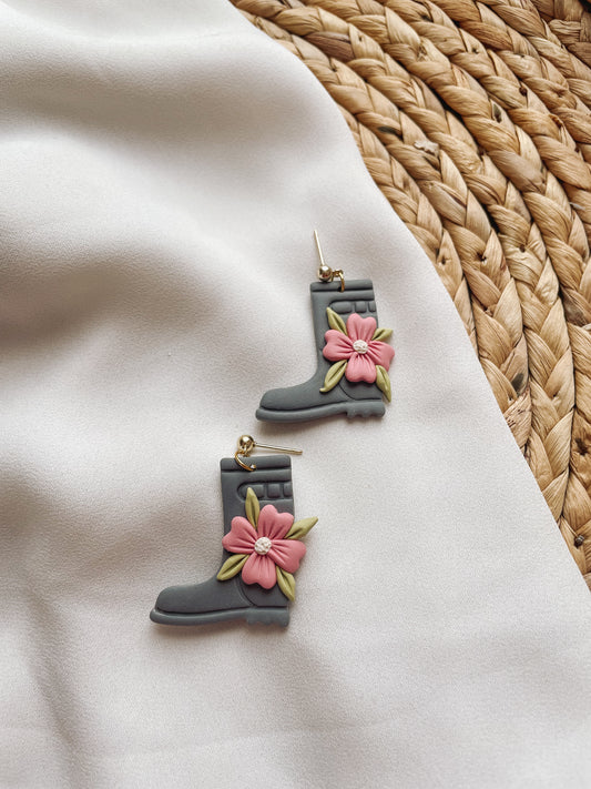 Floral Rainboot Earrings