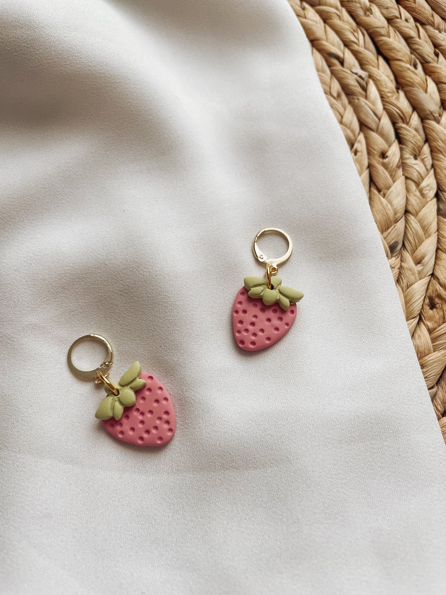 Strawberry Huggie Earrings