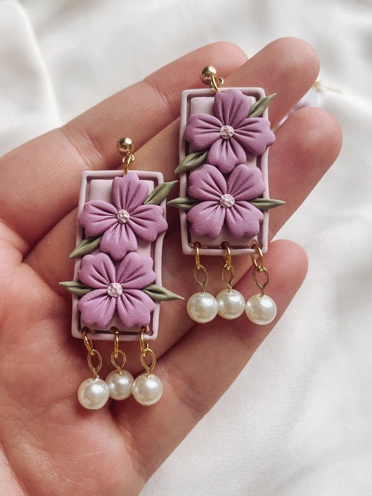 "Daphne" I Bridgerton-Inspired Collection I Handmade Lilac Flower Earrings