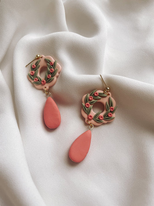 "Lady Danbury" I The Bridgerton-Inspired Collection I Handmade Floral Clay Earrings