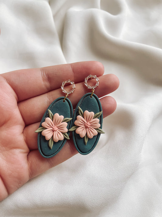 "Kate" I The Bridgerton-Inspired Collection I Handmade Floral Clay Earrings