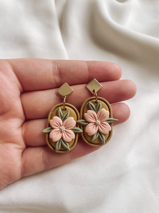 "Penelope" I The Bridgerton-Inspired Collection I Handmade Floral Clay Earrings