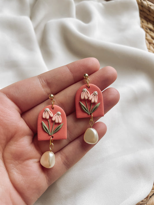 "Promenade" I The Bridgerton-Inspired Collection I Handmade Floral Clay Earrings