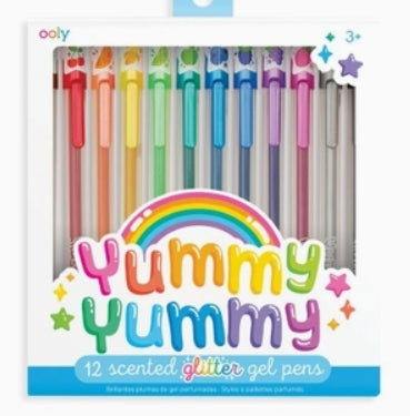 Scented Colored Glitter Gel Pens I Set of 12