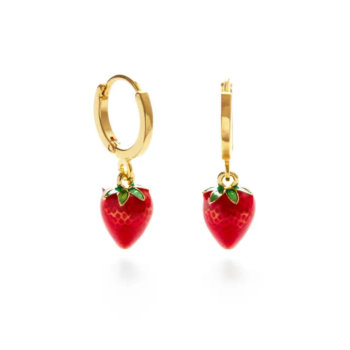 Amano Studio I Strawberry Huggie Hoops