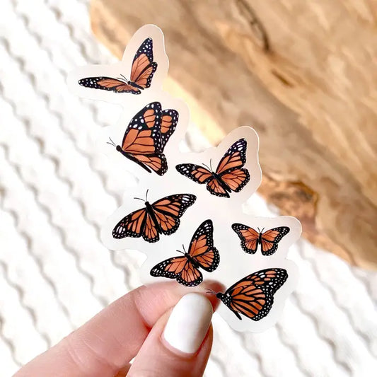 Clear Monarch Butterfly Sticker I EBD